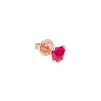 Mono orecchino Dodo Donna 100% Amore in Oro rosa Rubino sintetico 0.60 Ct DHC3000_HEART_SR09R - DHC3000_HEART_SR09R